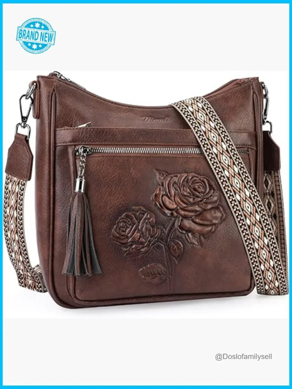 Trendy Vegan Leather Hobo Crossbody Purse Embossed Shoulder Handbag Lightweight